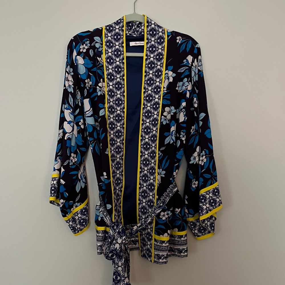 Robert Graham Silk Blend Kimono Robe Jacket L/XL